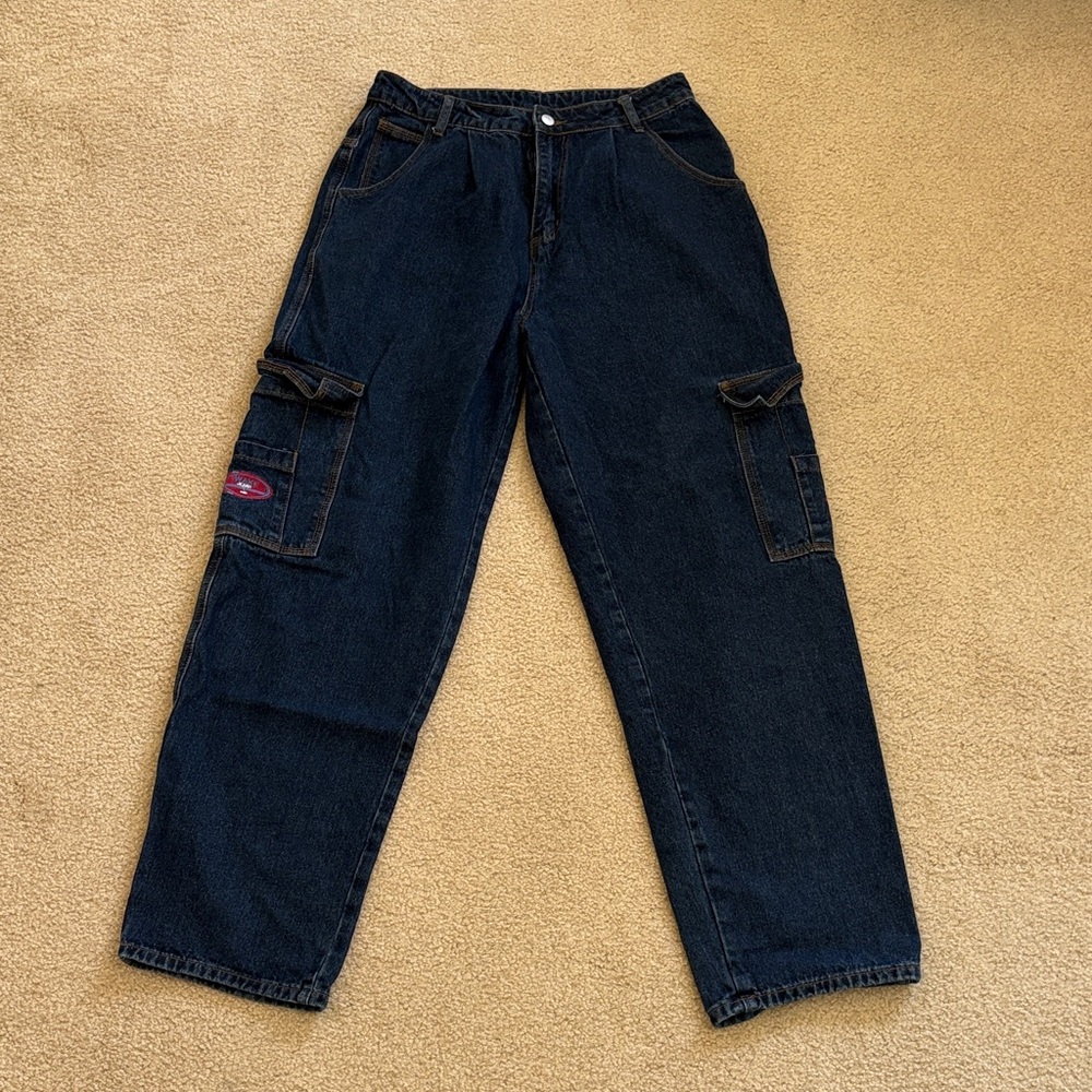 Dark Blue baggy Cargo Jeans